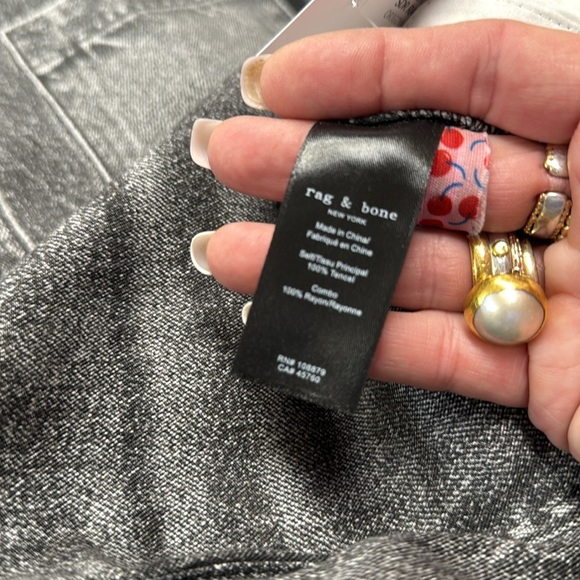 Rag & Bone Liquid Miramar Mini Dress in Washed Black "Denim" Size M - Picture 4 of 14